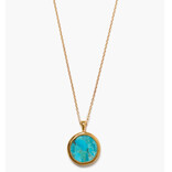 Chan Luu Necklace - Gold Plated Turquoise Sardinia