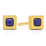 BERND WOLF Earring - Cusi Stud Lapis SS 24K Plated