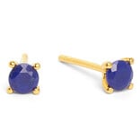 BERND WOLF Earring - Brilliani Stud Lapis SS 24K Plated