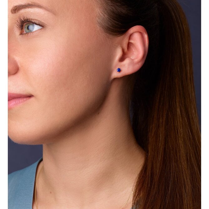 BERND WOLF Earring - Brilliani Stud Lapis SS 24K Plated