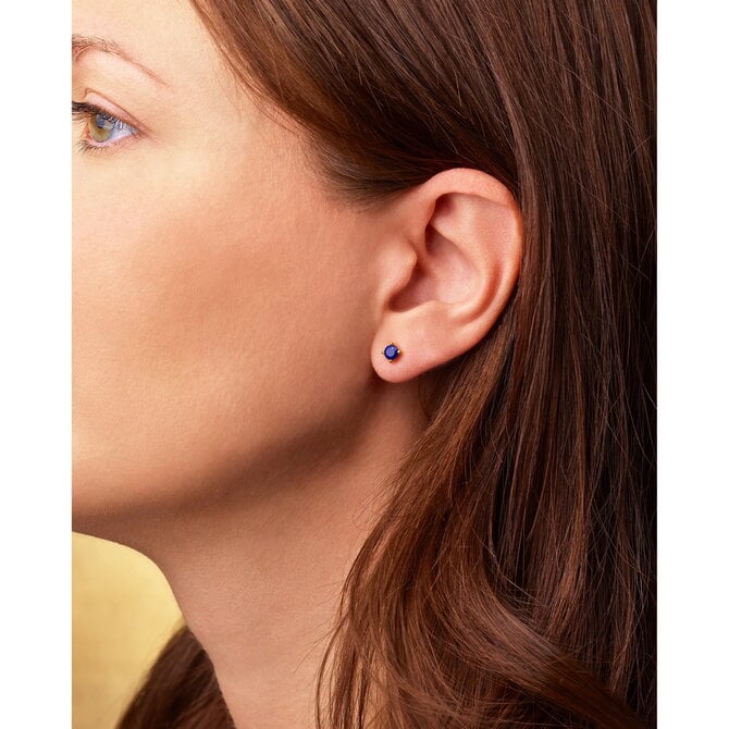 BERND WOLF Earring - Brilliani Stud Lapis SS 24K Plated
