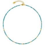 BERND WOLF Necklace - Cuseva Turquoise SS 24K Plated