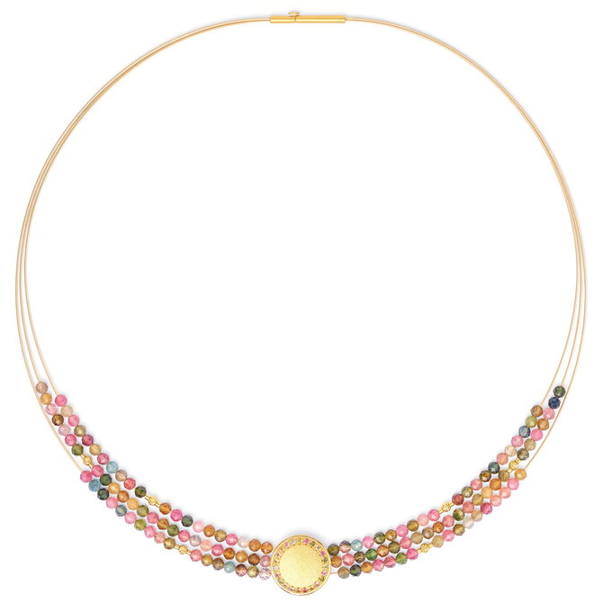 BERND WOLF N-SUNTENIAS TOURMALINE SS 24K PLATED