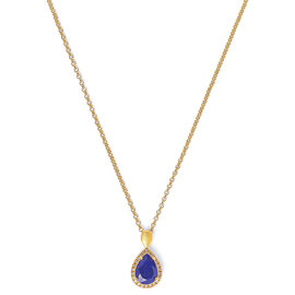 BERND WOLF N-ANTONIO LAPIS ZIRC SS 24K PLATED