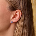 BERND WOLF Earring - Maria Stud Lapis Zirc SS 24K Plated