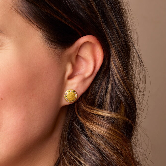 BERND WOLF Earring - Sunto Stud Tourmaline SS 24K Plated