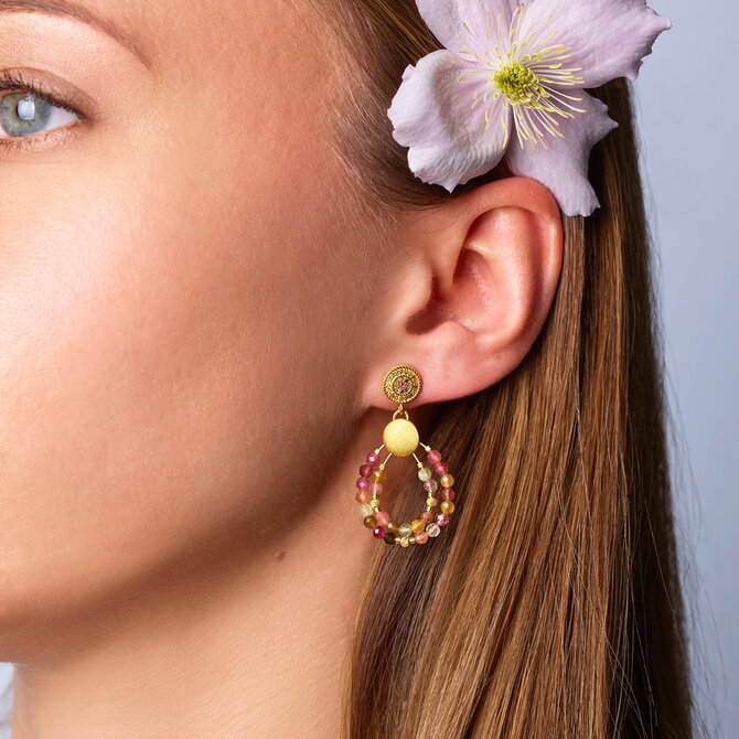 BERND WOLF Earring - Verinias Tourmaline SS 24K Plated