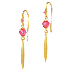 BERND WOLF Earring - Fiscala Tourmaline SS 24K Plated