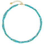 BERND WOLF Necklace - Sedona Turquoise SS 24K Plated