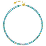 BERND WOLF Necklace - Cusoli Turquoise SS 24K Plated