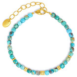 BERND WOLF Bracelet - Fabella Turquoise SS 24K Plated