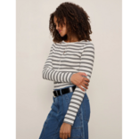 Sanctuary Clothing Top - Ribbed Stripe Button Up