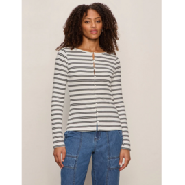 Sanctuary Clothing Top - Ribbed Stripe Button Up