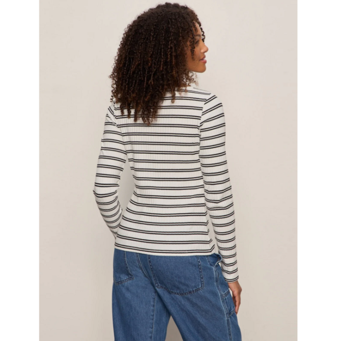 Sanctuary Clothing Top - Ribbed Stripe Button Up