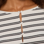 Sanctuary Clothing Top - Ribbed Stripe Button Up