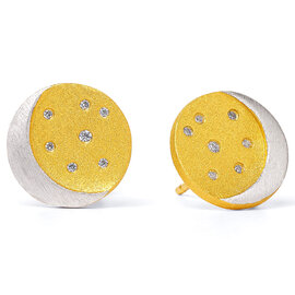 BERND WOLF Earring - Lunar Zirkonia Bicolor SS 24K Plated