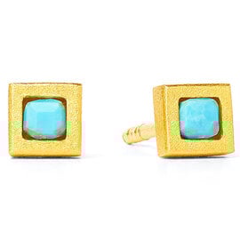 BERND WOLF Earring - Cusi Turquoise SS 24K Plated