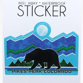 LAURIE LAMBES GREAT STUFF STICKER-ZIG ZAG BEAR MOUNTAINS PIKES PEAK/CO