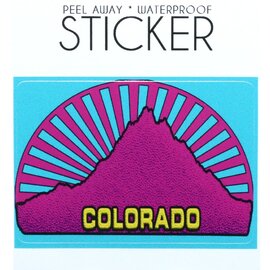 LAURIE LAMBES GREAT STUFF STICKER-RETRO RAYS PURPLE MOUNTAIN CO