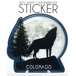 LAURIE LAMBES GREAT STUFF STICKER-WOLF MOON PINE COLORADO