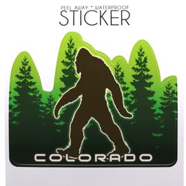 LAURIE LAMBES GREAT STUFF STICKER-SASQUATCH FOREST GREEN CO