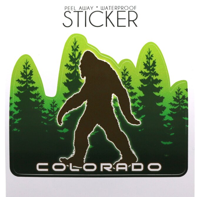 LAURIE LAMBES GREAT STUFF STICKER-SASQUATCH FOREST GREEN CO