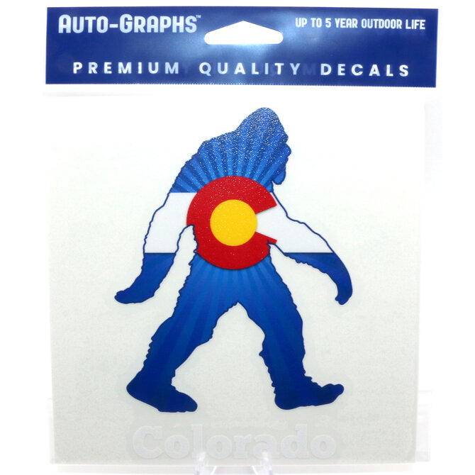 BRASS REMINDERS CO. STICKER-BIGFOOT COLORADO FLAG