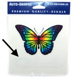 BRASS REMINDERS CO. STICKER-RAINBOW BUTTERFLY COLORADO