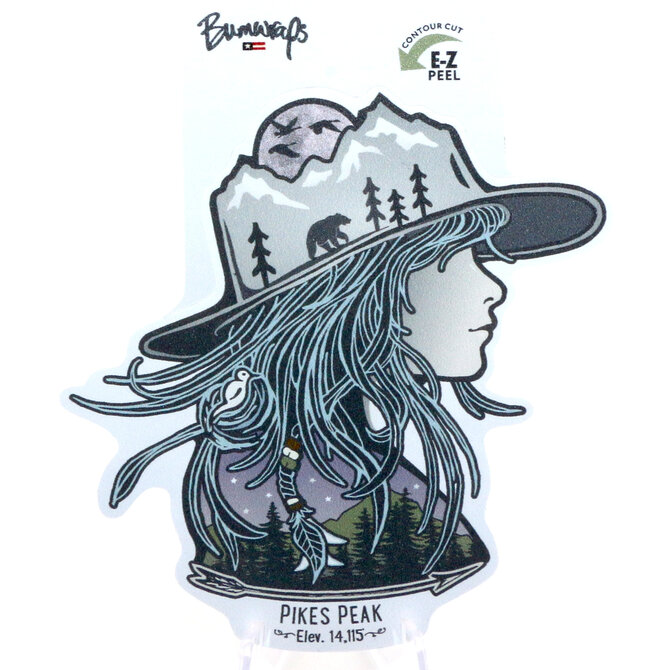 Bumwraps Inc STICKER-MOUNTTAIN GIRL PIKES PEAK