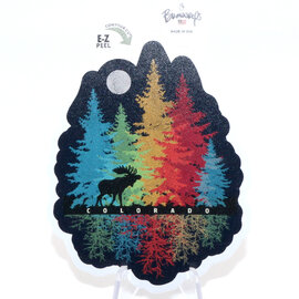 Bumwraps Inc STICKER-ROOTS DOWN MOOSE COLORADO