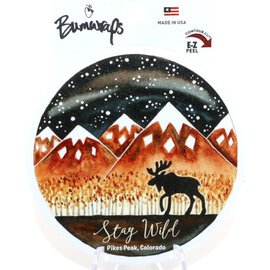 Bumwraps Inc STICKER-H2O MOOSE/MNTS STAY WILD RND PP CO