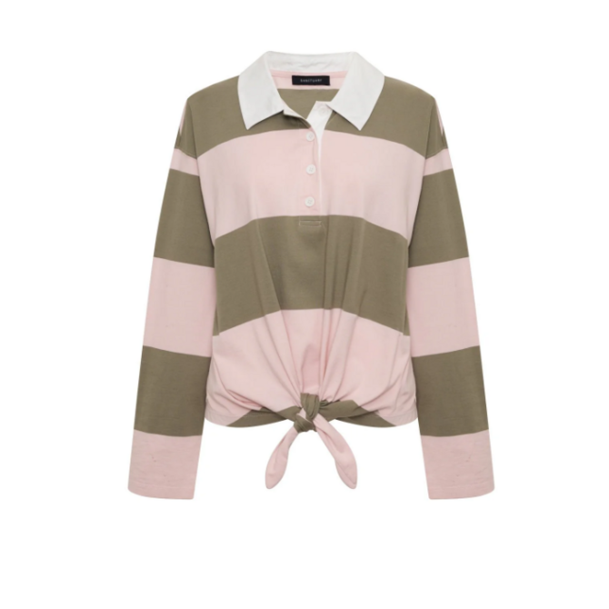 Sanctuary Clothing Tee - Rugby Tie Front