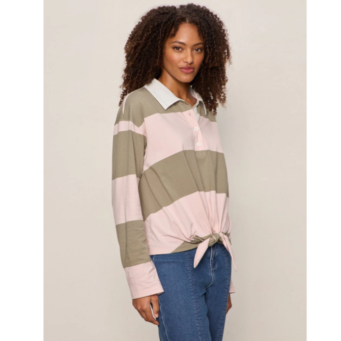 Sanctuary Clothing Tee - Rugby Tie Front