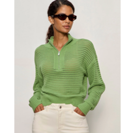 Sanctuary Clothing Sweater - Open Knit 1/2 Zip