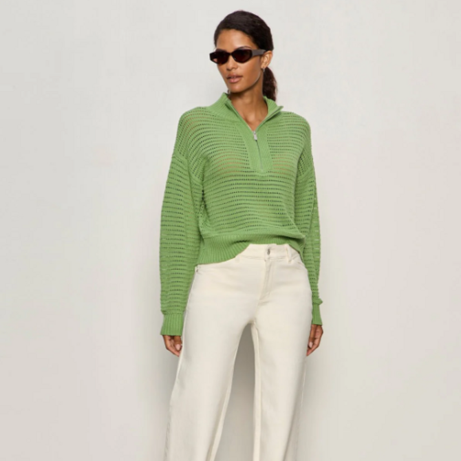 Sanctuary Clothing Sweater - Open Knit 1/2 Zip