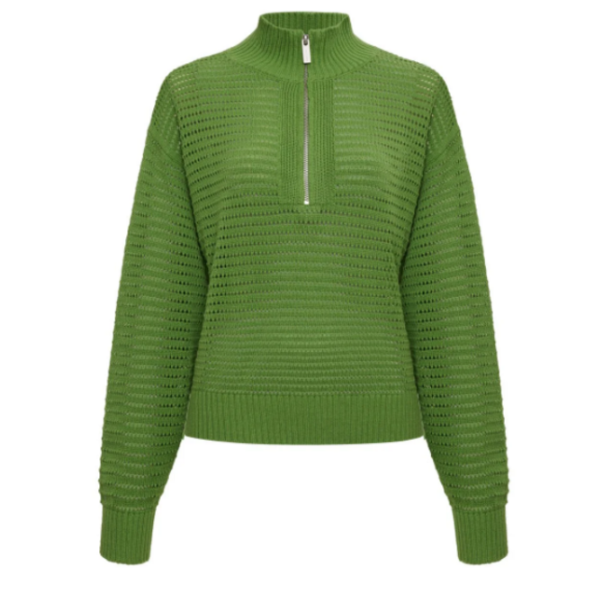 Sanctuary Clothing Sweater - Open Knit 1/2 Zip