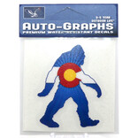 BRASS REMINDERS CO. STICKER-MINI BIGFOOT COLORADO FLAG