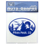 BRASS REMINDERS CO. STICKER-MINI WESTERN PIKES PEAK ARCH EURO