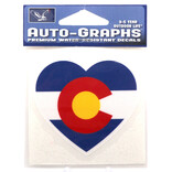 BRASS REMINDERS CO. STICKER-MINI HEART COLORADO FLAG