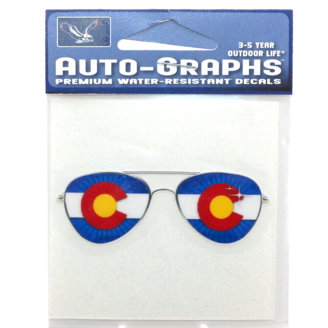 BRASS REMINDERS CO. STICKER-MINI SUNGLASSES CO FLAG