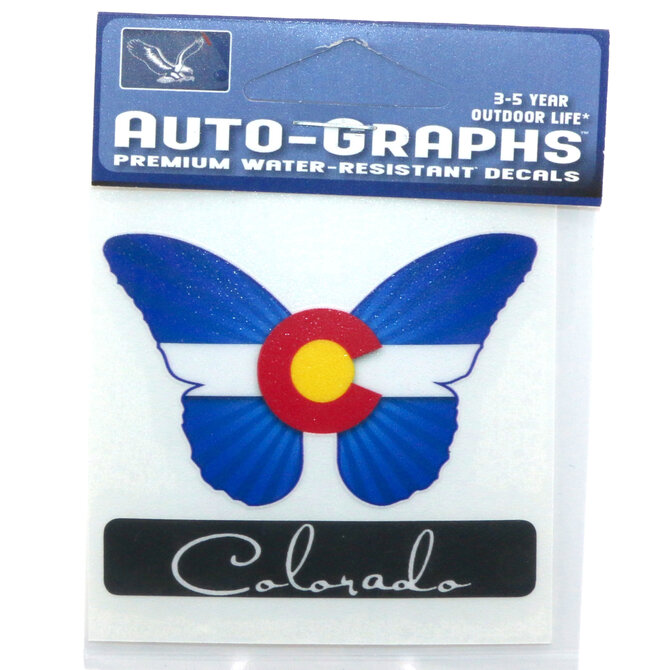 BRASS REMINDERS CO. STICKER-MINI BUTTERFLY COLORADO