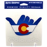 BRASS REMINDERS CO. STICKER-HANG LOOSE HAND COLORADO FLAG