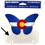 BRASS REMINDERS CO. STICKER-BUTTERFLY COLORADO FLAG