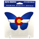 BRASS REMINDERS CO. STICKER-BUTTERFLY COLORADO FLAG