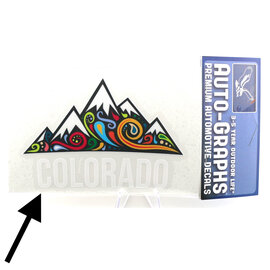 BRASS REMINDERS CO. STICKER-MOUNTAINS PAISLEY SWIRL COLORADO