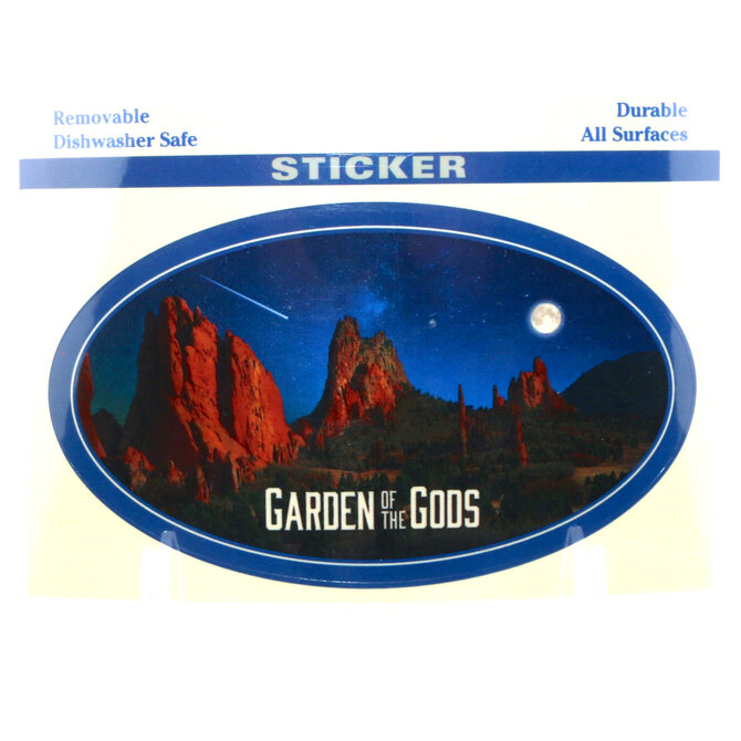 Sticker - Oval Starry Night Garden of the Gods