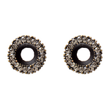 Rebel Designs Earring - Black Diamond Crystal Open Circle