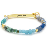 Scout Curated Wears Bracelet - Brave African Turquoise/Gold