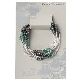Scout Curated Wears Bracelet/Necklace - Wrap Marine/Silver