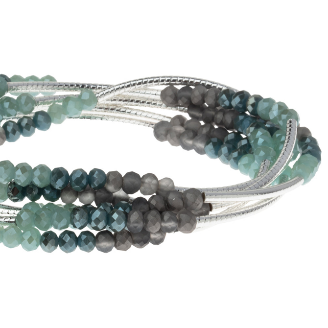 Scout Curated Wears Bracelet/Necklace - Wrap Marine/Silver
